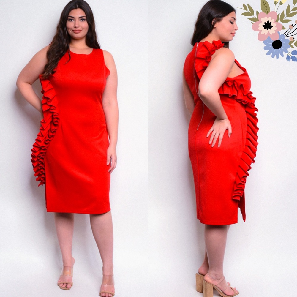 DONATED❗️ 🆕 Beautiful Red Plus Size Dress; 1X, 2X, 3X